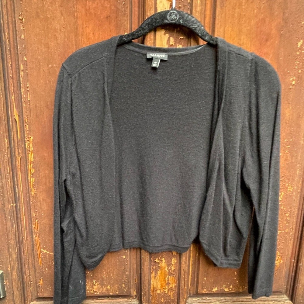 2 Talbots cardigans (black and white)